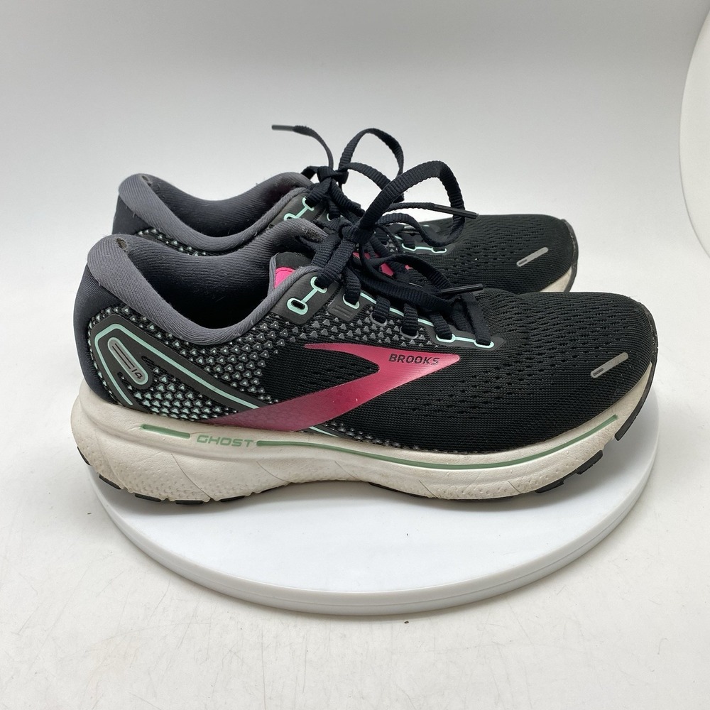Brooks Sneakers Womens 7.5 D Ghost 14 1203561D013 Black Running Athletic Shoes‎